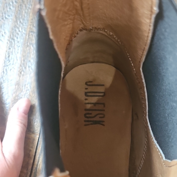 Elegant J.D. Fisk Chelsea Low Boy Men's Quality Brown Leather Boots - Picture 6 of 9